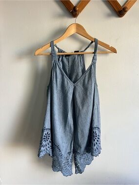 DKNY Jeans Chambray Blue Sleeveless Tunic